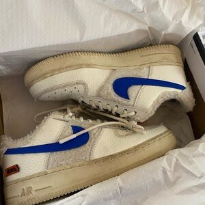 AIR FORCE 1 WILD - White and Blue Nike Air Sneakers